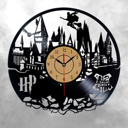 Harry Potter Vinyl Wall Clock Led Night Light Harry Potter Creative Clock