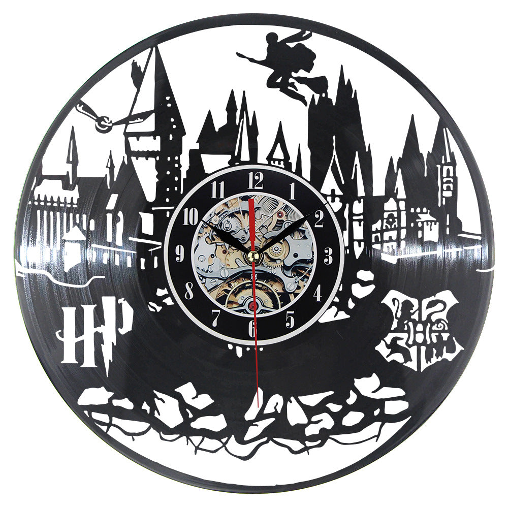 Harry Potter Vinyl Wall Clock Led Night Light Harry Potter Creative Clock